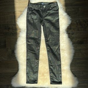 Girls GAP Denim, black sparkly jeans, size 8